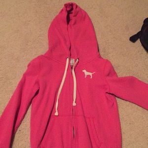 Pink zip up hoodie